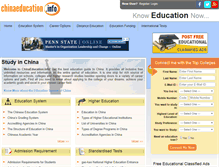 Tablet Screenshot of chinaeducation.info